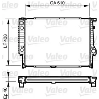Radiateur, refroidissement du moteur VALEO 734615