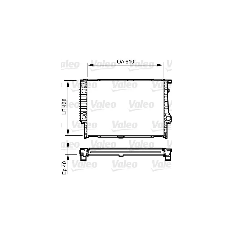 Radiateur, refroidissement du moteur VALEO 734615