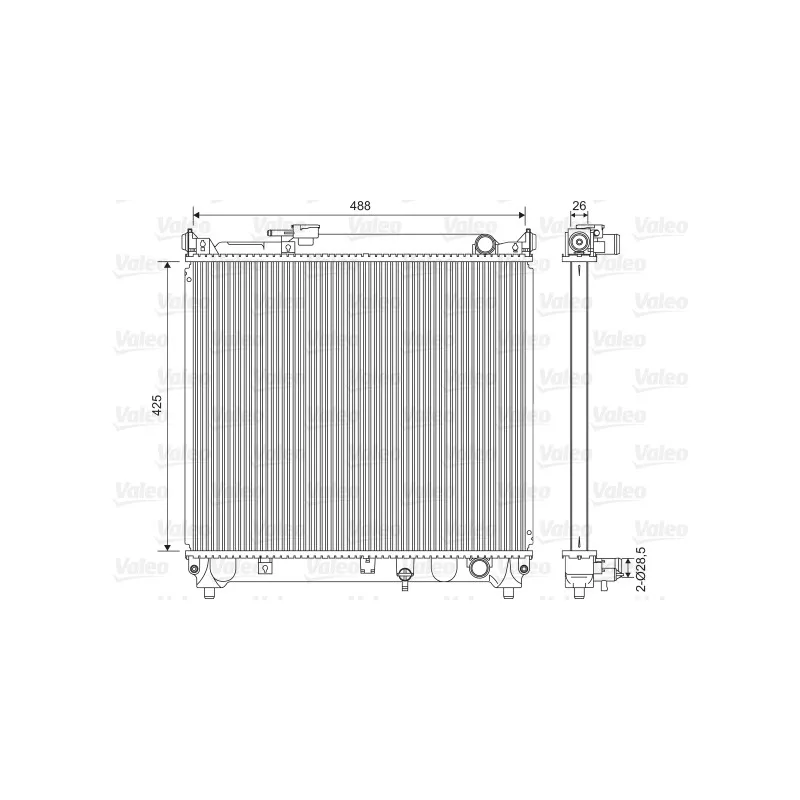 Radiateur, refroidissement du moteur VALEO 734662