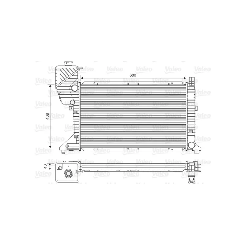 Radiateur, refroidissement du moteur VALEO 734689