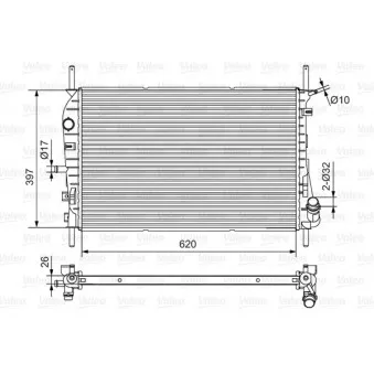 Radiateur, refroidissement du moteur VALEO 734699