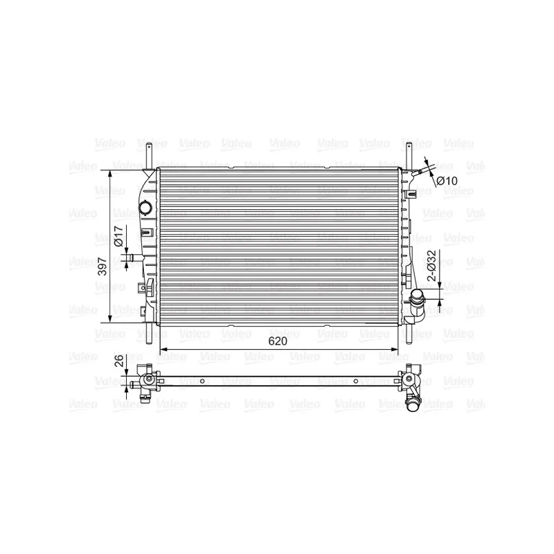 Radiateur, refroidissement du moteur VALEO 734699