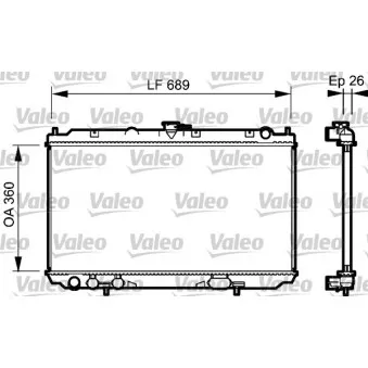 Radiateur, refroidissement du moteur VALEO 734708