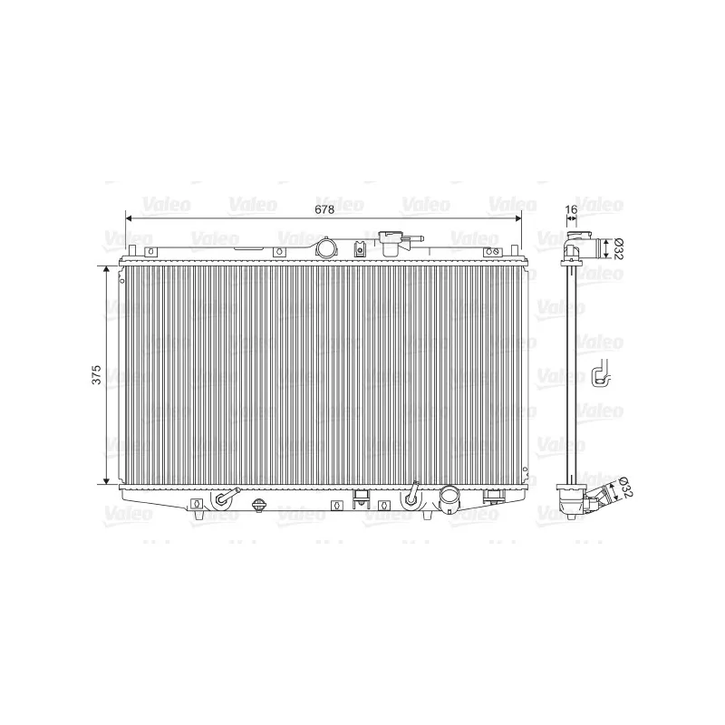 Radiateur, refroidissement du moteur VALEO 734717