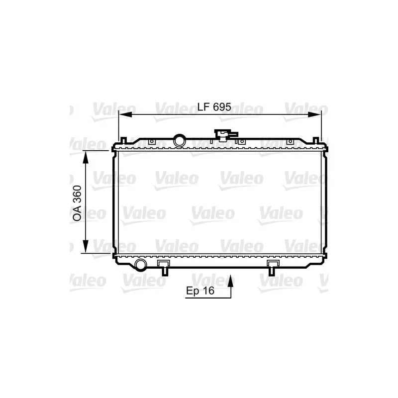 Radiateur, refroidissement du moteur VALEO 734736