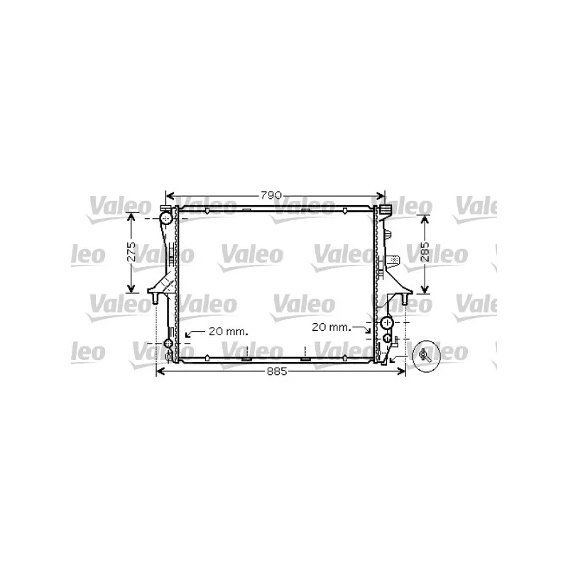 Radiateur, refroidissement du moteur VALEO 734739