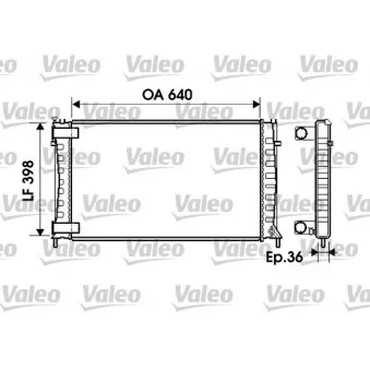 Radiateur, refroidissement du moteur VALEO 734760