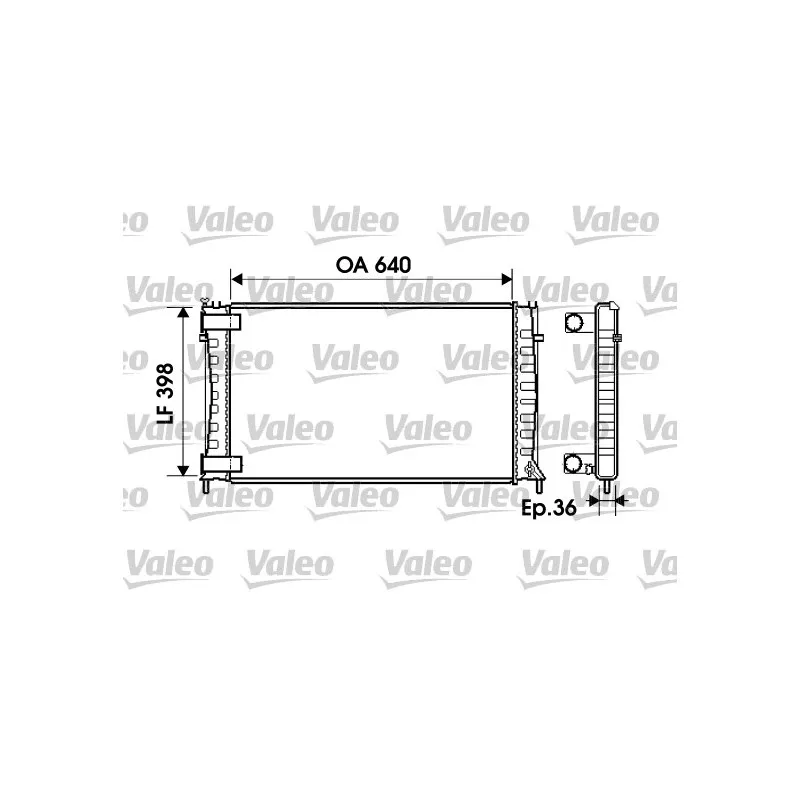 Radiateur, refroidissement du moteur VALEO 734760