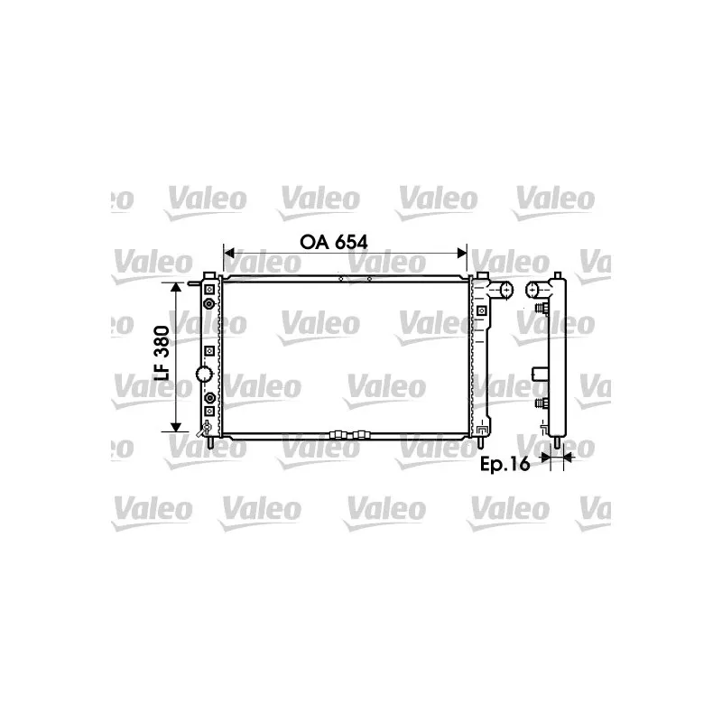 Radiateur, refroidissement du moteur VALEO 734765