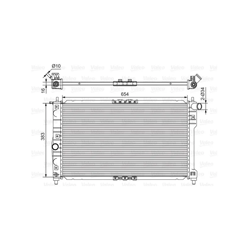 Radiateur, refroidissement du moteur VALEO 734767