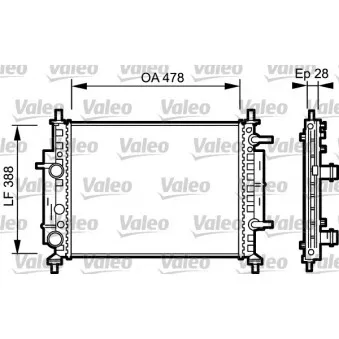 Radiateur, refroidissement du moteur VALEO 734768