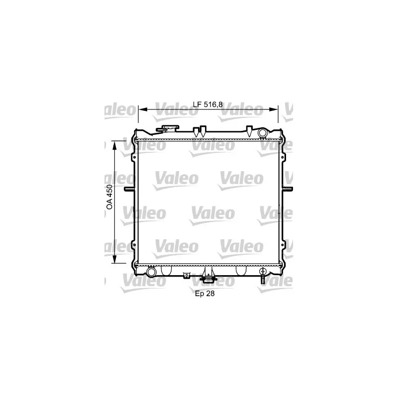 Radiateur, refroidissement du moteur VALEO 734788