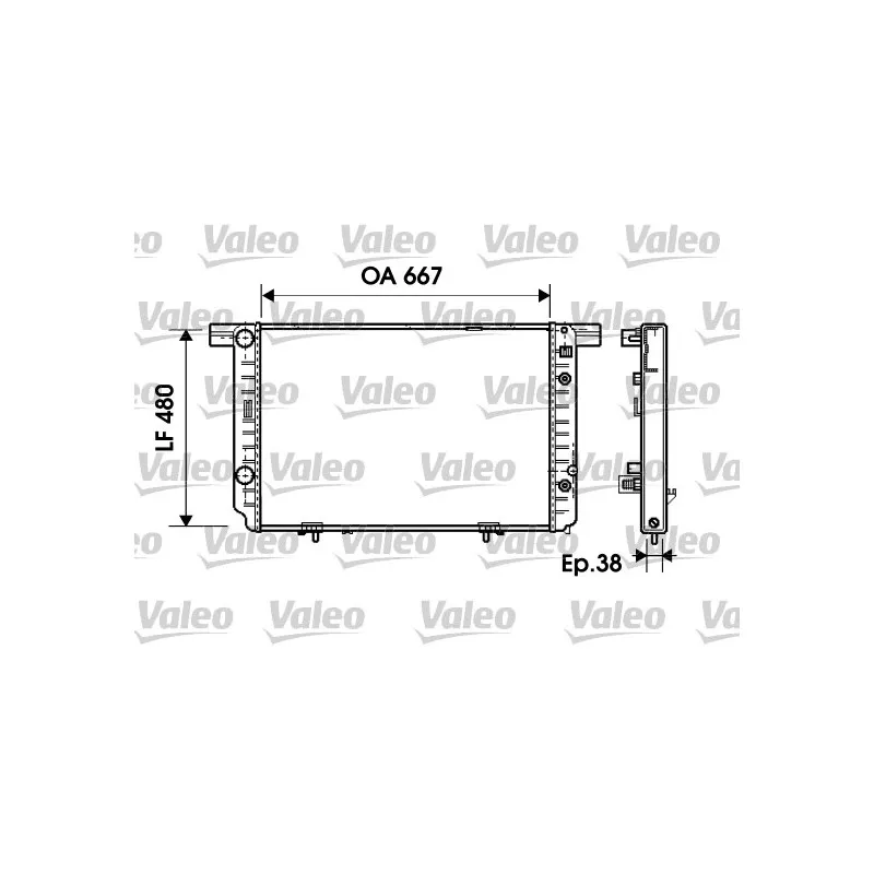 Radiateur, refroidissement du moteur VALEO 734799