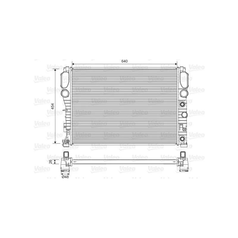 Radiateur, refroidissement du moteur VALEO 734805