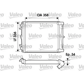 Radiateur, refroidissement du moteur VALEO 734826
