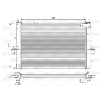 Radiateur, refroidissement du moteur VALEO 734829