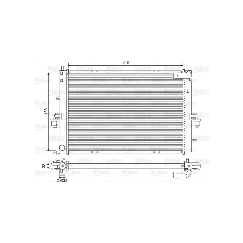 Radiateur, refroidissement du moteur VALEO 734829