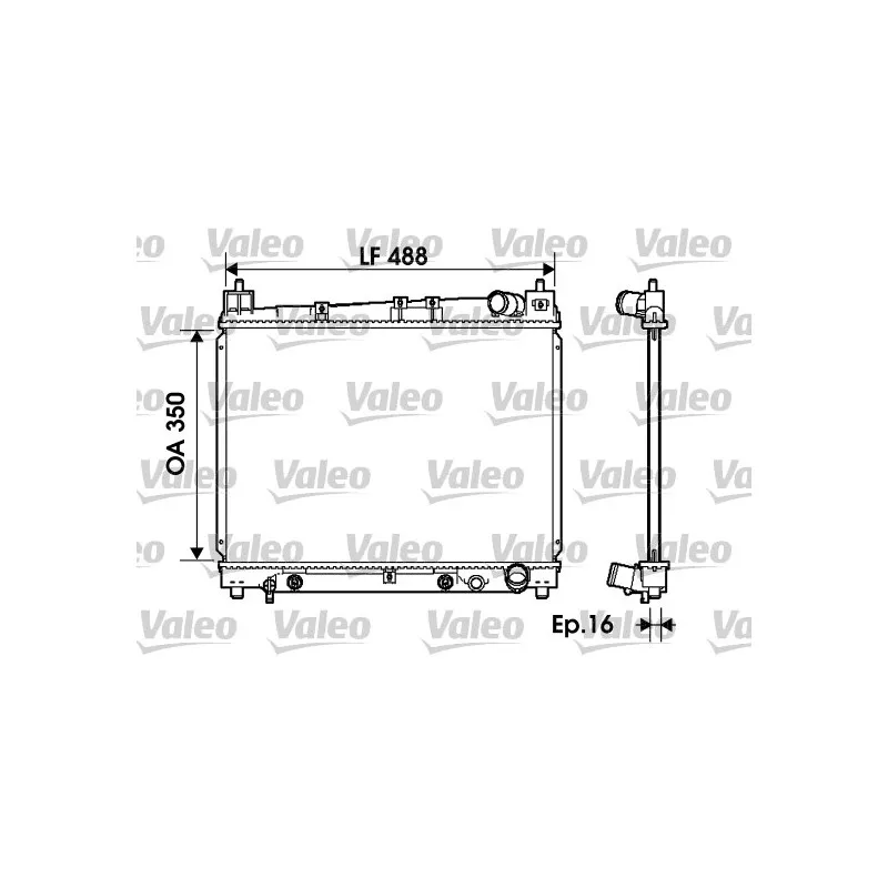 Radiateur, refroidissement du moteur VALEO 734841
