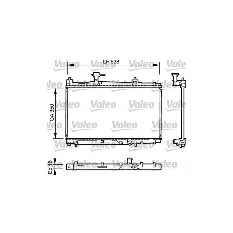 Radiateur, refroidissement du moteur VALEO 734842