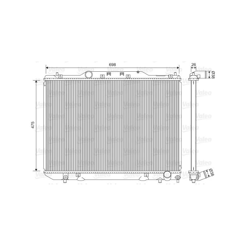 Radiateur, refroidissement du moteur VALEO 734850