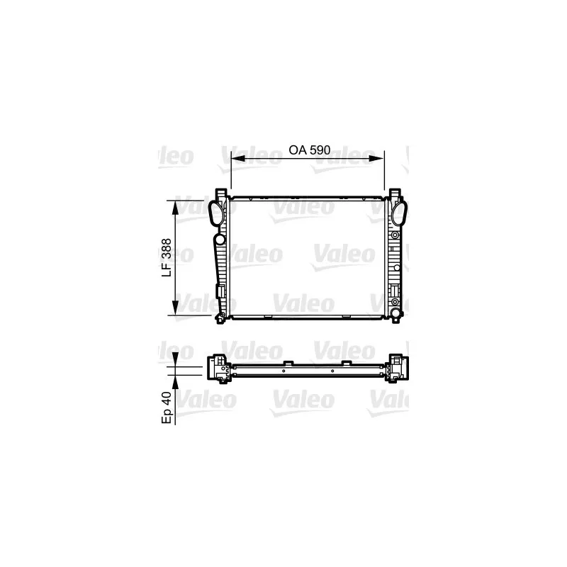 Radiateur, refroidissement du moteur VALEO 734855