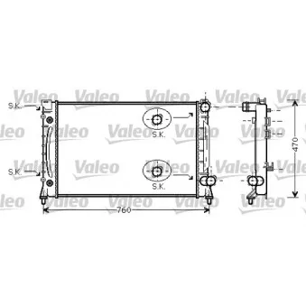 Radiateur, refroidissement du moteur VALEO 734859