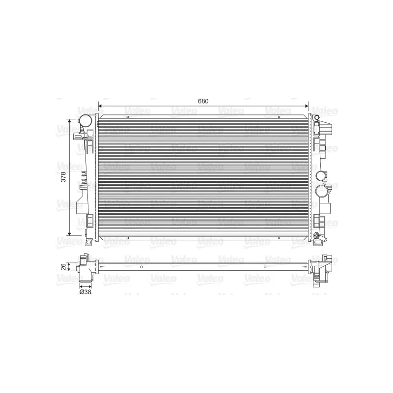 Radiateur, refroidissement du moteur VALEO 734887