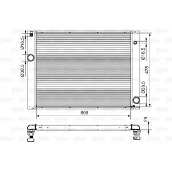 Radiateur, refroidissement du moteur VALEO 734897