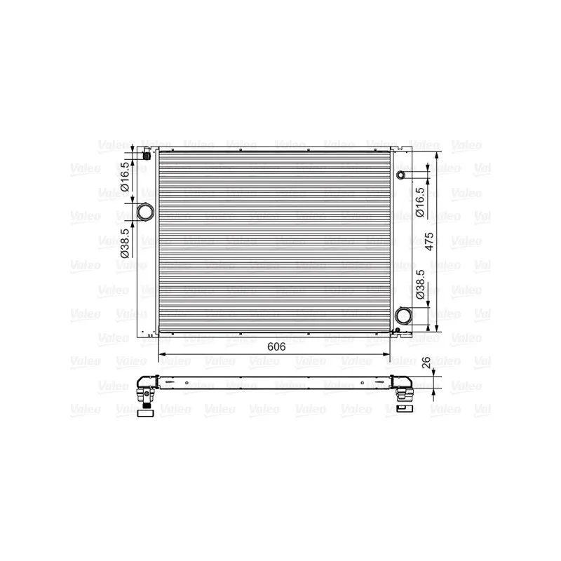 Radiateur, refroidissement du moteur VALEO 734897