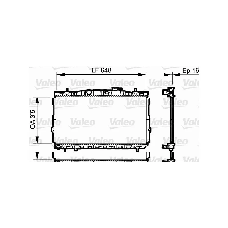 Radiateur, refroidissement du moteur VALEO 734903