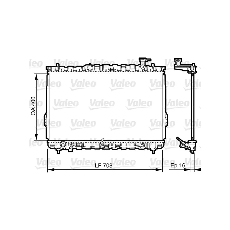 Radiateur, refroidissement du moteur VALEO 734909