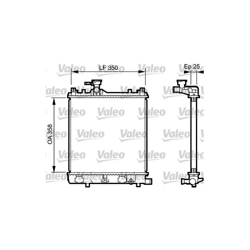 Radiateur, refroidissement du moteur VALEO 734917