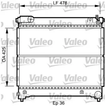 Radiateur, refroidissement du moteur VALEO 734918