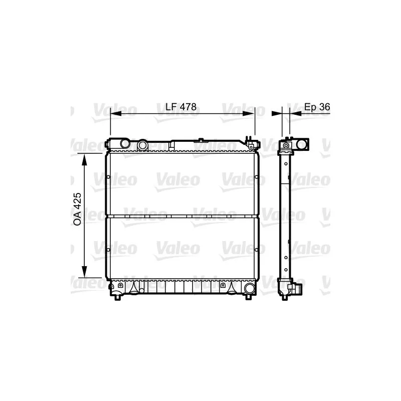 Radiateur, refroidissement du moteur VALEO 734919
