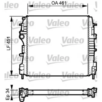 Radiateur, refroidissement du moteur VALEO 734922