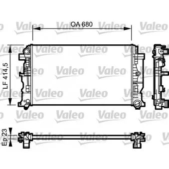 Radiateur, refroidissement du moteur VALEO 734927