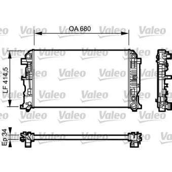 Radiateur, refroidissement du moteur VALEO 734929