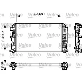 Radiateur, refroidissement du moteur VALEO 734930