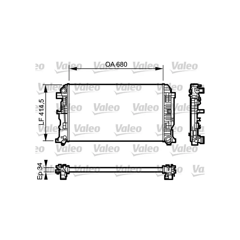 Radiateur, refroidissement du moteur VALEO 734930
