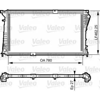 Radiateur, refroidissement du moteur VALEO 734931