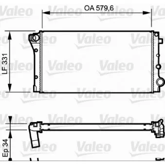 Radiateur, refroidissement du moteur VALEO 734932