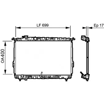 Radiateur, refroidissement du moteur VALEO 734949