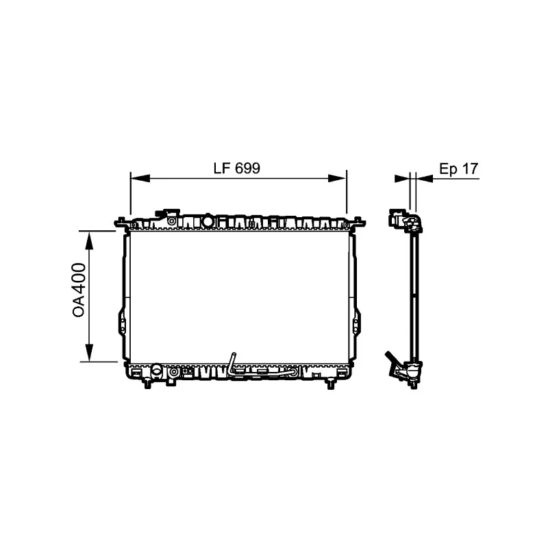 Radiateur, refroidissement du moteur VALEO 734949