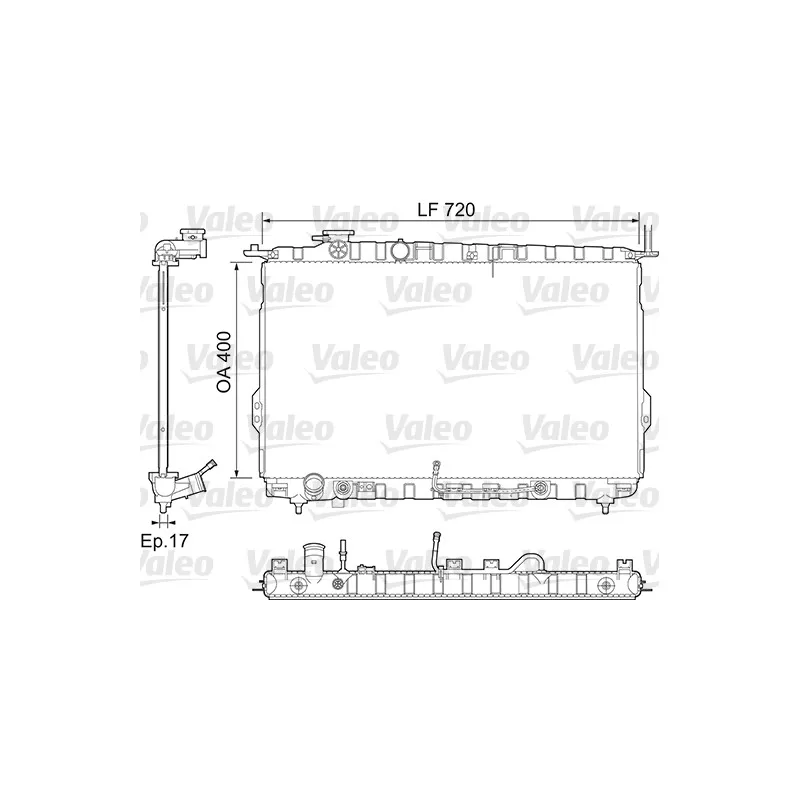 Radiateur, refroidissement du moteur VALEO 734974