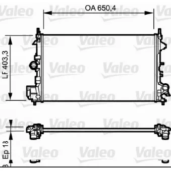 Radiateur, refroidissement du moteur VALEO 734981