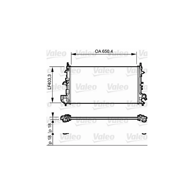 Radiateur, refroidissement du moteur VALEO 734982