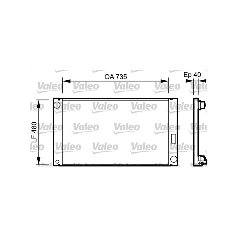 Radiateur, refroidissement du moteur VALEO 735033