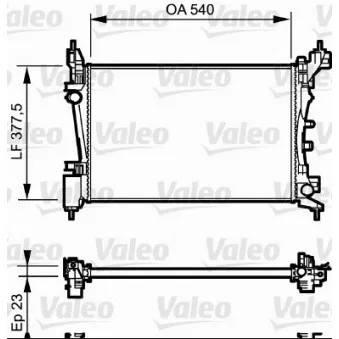 Radiateur, refroidissement du moteur VALEO 735042