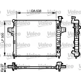 Radiateur, refroidissement du moteur VALEO 735051