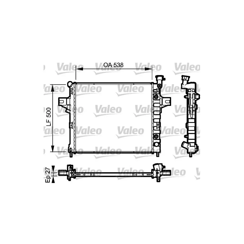 Radiateur, refroidissement du moteur VALEO 735051